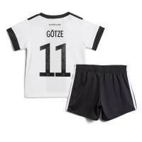 Fotbalové Dres Německo Mario Gotze #11 Dětské Domácí MS 2022 Krátký Rukáv (+ trenýrky)